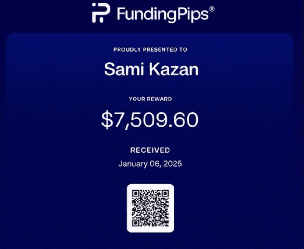 FundedNext Profit Split $10,528 — Sami Kazan payout proof