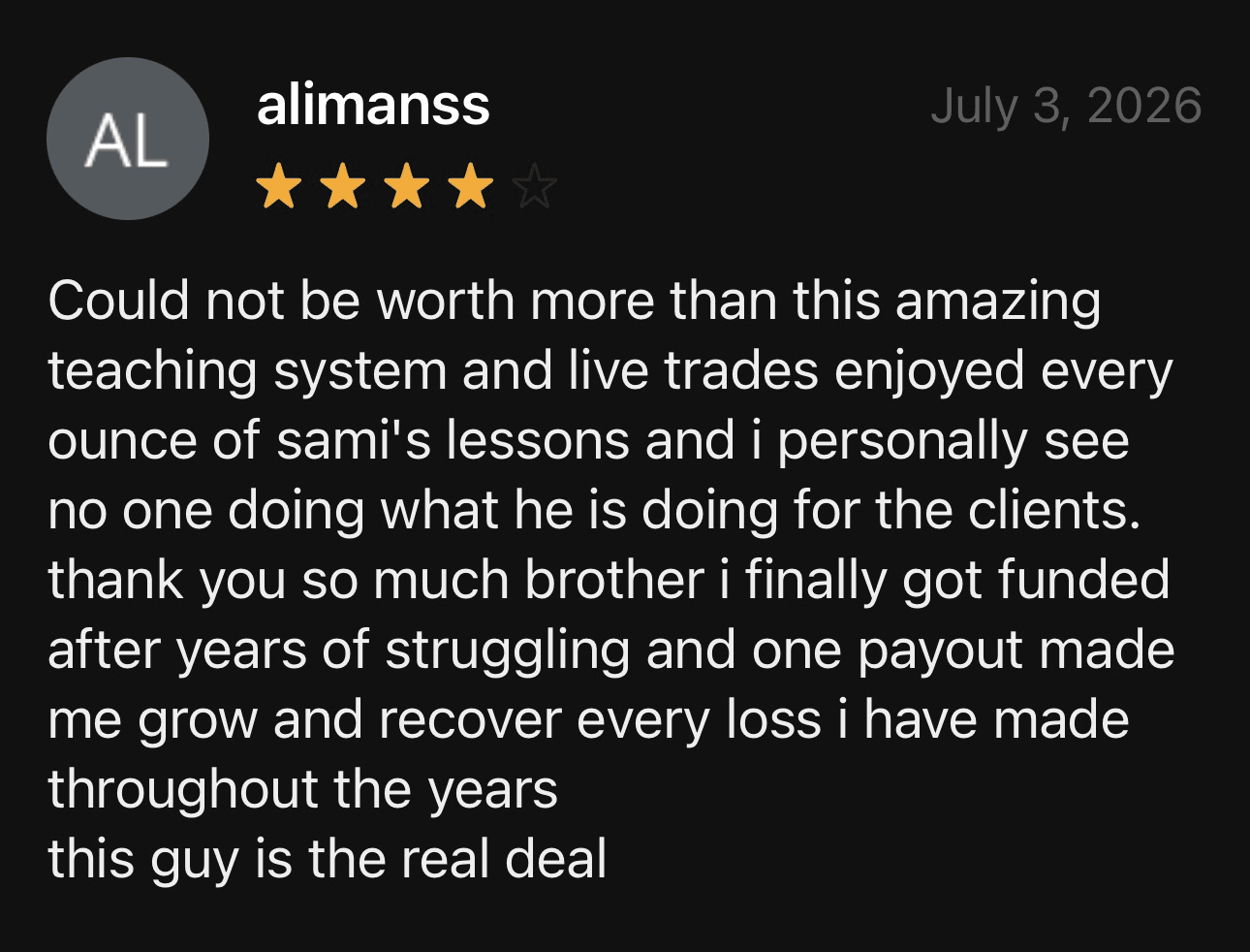 alimanss review: finally got funded after years of struggling