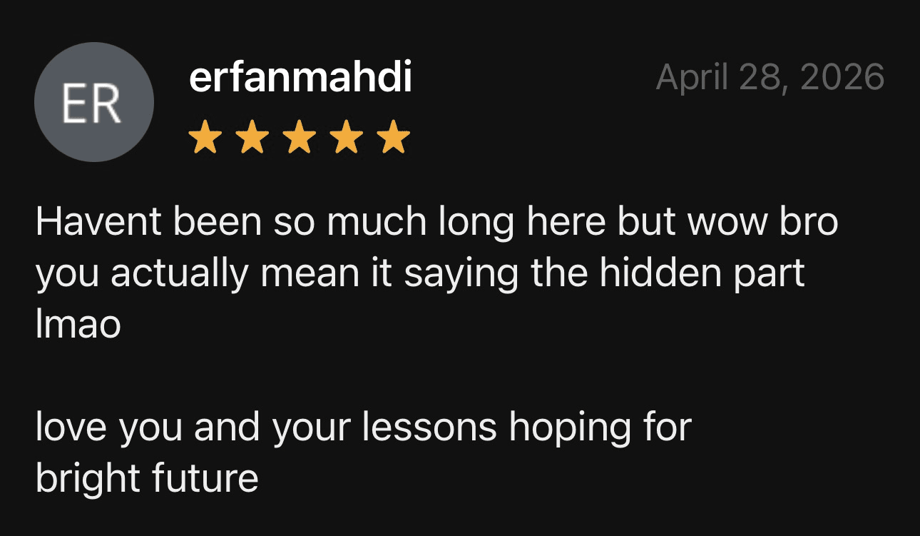 erfanmahdi review: love you and your lessons